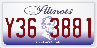 IL license plate Y363881
