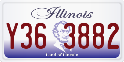 IL license plate Y363882