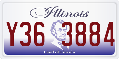 IL license plate Y363884