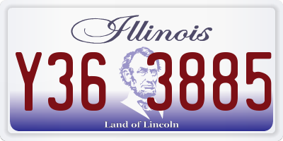 IL license plate Y363885