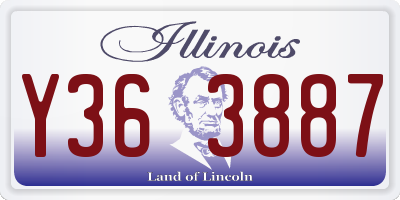 IL license plate Y363887