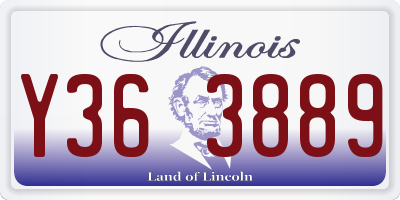 IL license plate Y363889