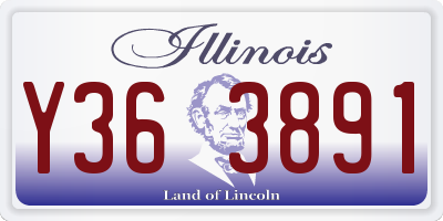 IL license plate Y363891