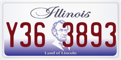 IL license plate Y363893