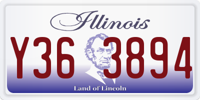 IL license plate Y363894