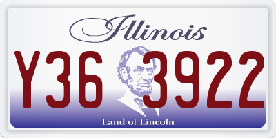 IL license plate Y363922