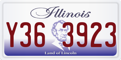 IL license plate Y363923