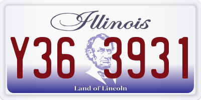 IL license plate Y363931