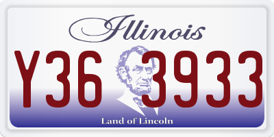 IL license plate Y363933
