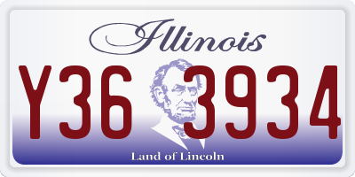 IL license plate Y363934