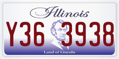 IL license plate Y363938