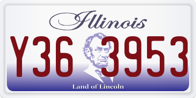 IL license plate Y363953