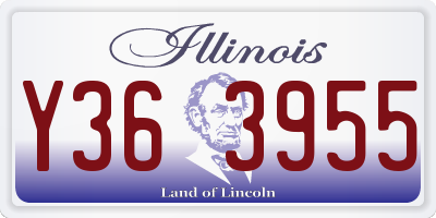 IL license plate Y363955