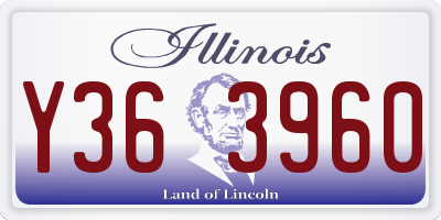 IL license plate Y363960