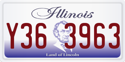 IL license plate Y363963