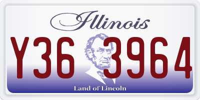 IL license plate Y363964