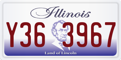 IL license plate Y363967
