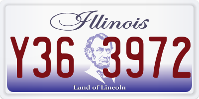 IL license plate Y363972