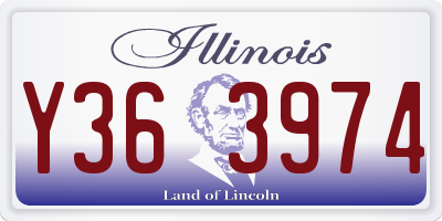 IL license plate Y363974