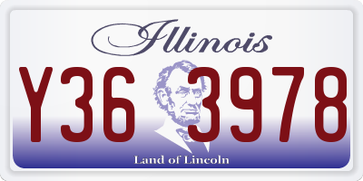 IL license plate Y363978