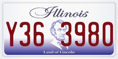 IL license plate Y363980