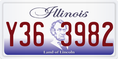 IL license plate Y363982