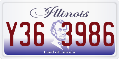 IL license plate Y363986
