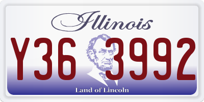IL license plate Y363992