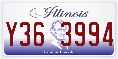 IL license plate Y363994