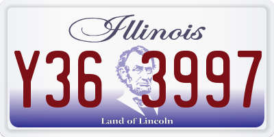IL license plate Y363997