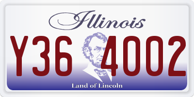 IL license plate Y364002