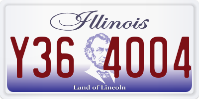 IL license plate Y364004