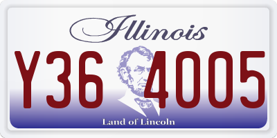 IL license plate Y364005
