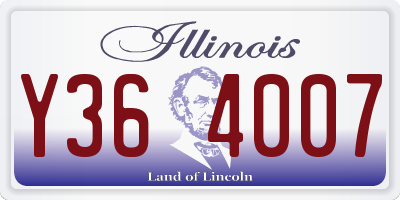 IL license plate Y364007