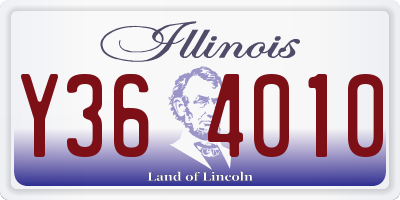 IL license plate Y364010