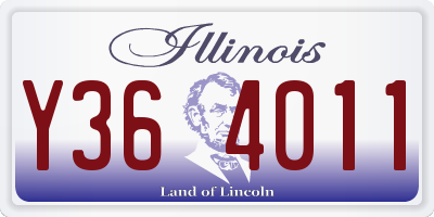 IL license plate Y364011
