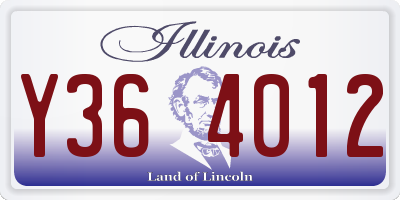 IL license plate Y364012
