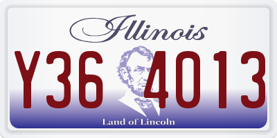 IL license plate Y364013