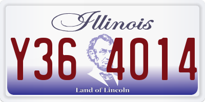 IL license plate Y364014