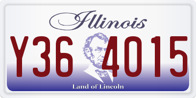 IL license plate Y364015
