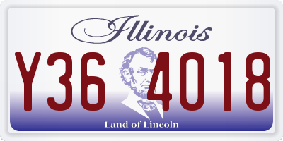 IL license plate Y364018