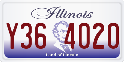 IL license plate Y364020