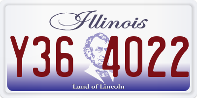 IL license plate Y364022
