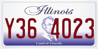 IL license plate Y364023