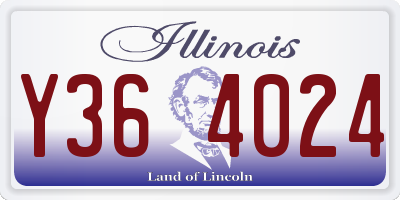 IL license plate Y364024