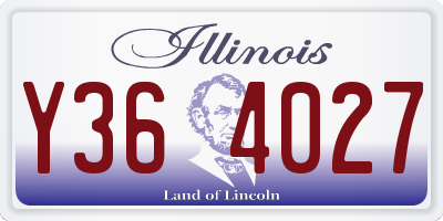IL license plate Y364027