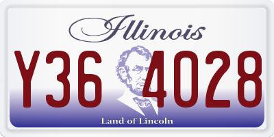 IL license plate Y364028