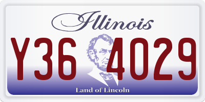 IL license plate Y364029