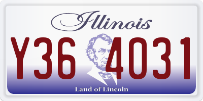 IL license plate Y364031
