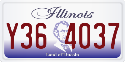 IL license plate Y364037